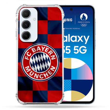 Coque Pour Samsung Galaxy A55 5G Foot Bayern Munich Carreaux