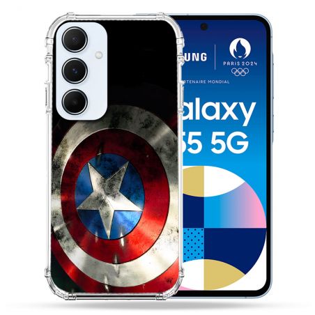 Coque Pour Samsung Galaxy A55 5G Captain America Bouclier