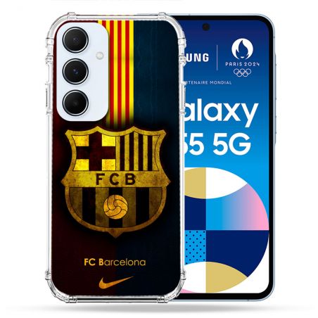 Coque Pour Samsung Galaxy A55 5G Foot FC Barcelone Vintage