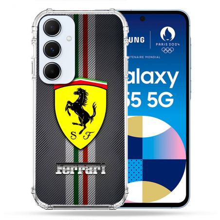 Coque Pour Samsung Galaxy A55 5G Ferrari Carbone