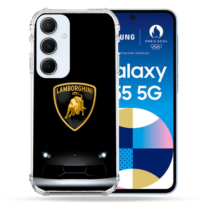 Coque Pour Samsung Galaxy A55 5G Lamborghini Noir