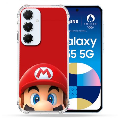 Coque Pour Samsung Galaxy A55 5G Mario Rouge