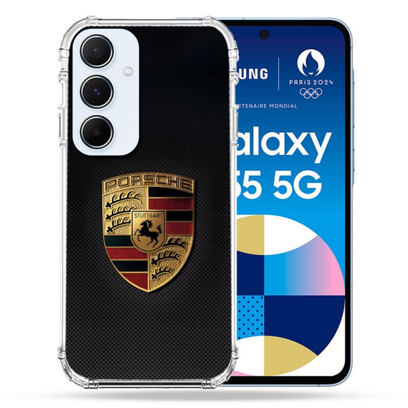 Coque Pour Samsung Galaxy A55 5G Porsche Carbone