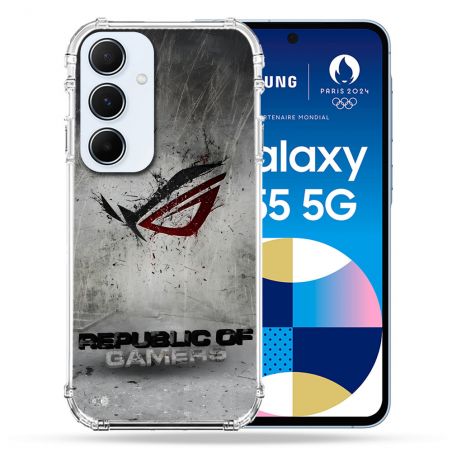 Coque Pour Samsung Galaxy A55 5G ROG Gris