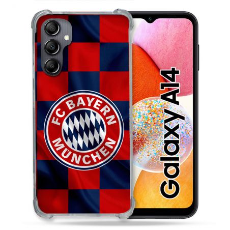 Coque Pour Samsung Galaxy A14 4G / 5G Foot Bayern Munich Carreaux