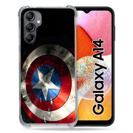 Coque Pour Samsung Galaxy A14 4G / 5G Captain America Bouclier