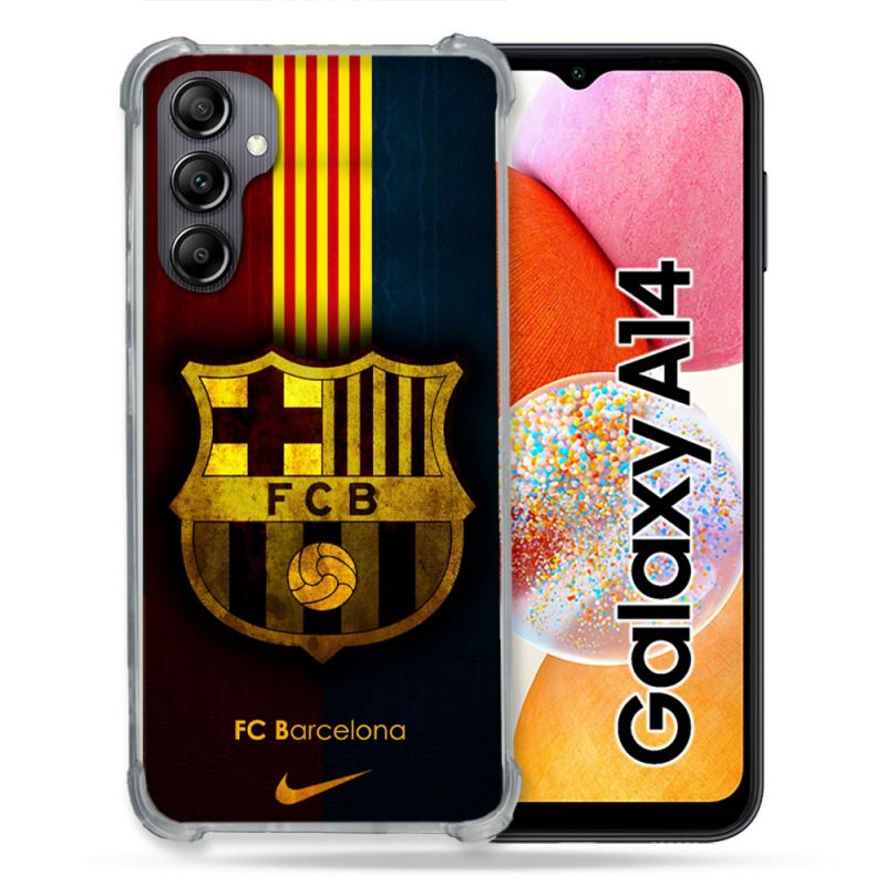Coque Pour Samsung Galaxy A14 4G / 5G Foot FC Barcelone Vintage
