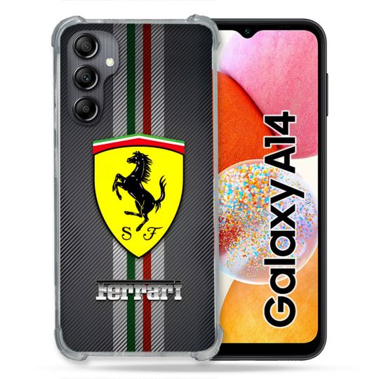 Coque Pour Samsung Galaxy A14 4G / 5G Ferrari Carbone