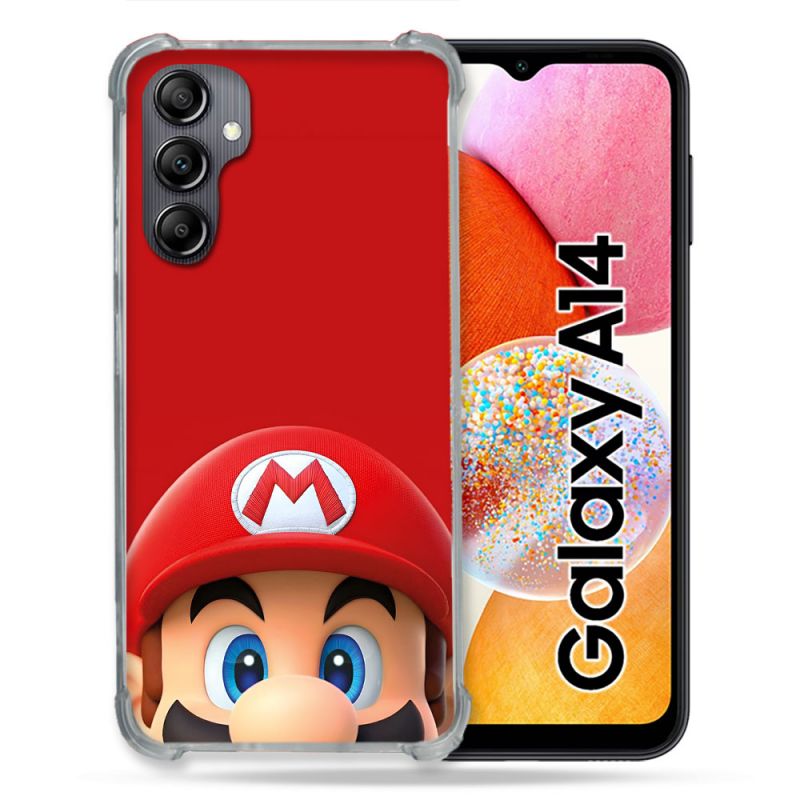 Coque Pour Samsung Galaxy A14 4G / 5G Mario Rouge
