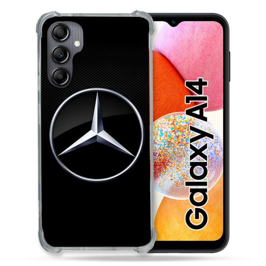 Coque Pour Samsung Galaxy A14 4G / 5G Mercedes Carbone