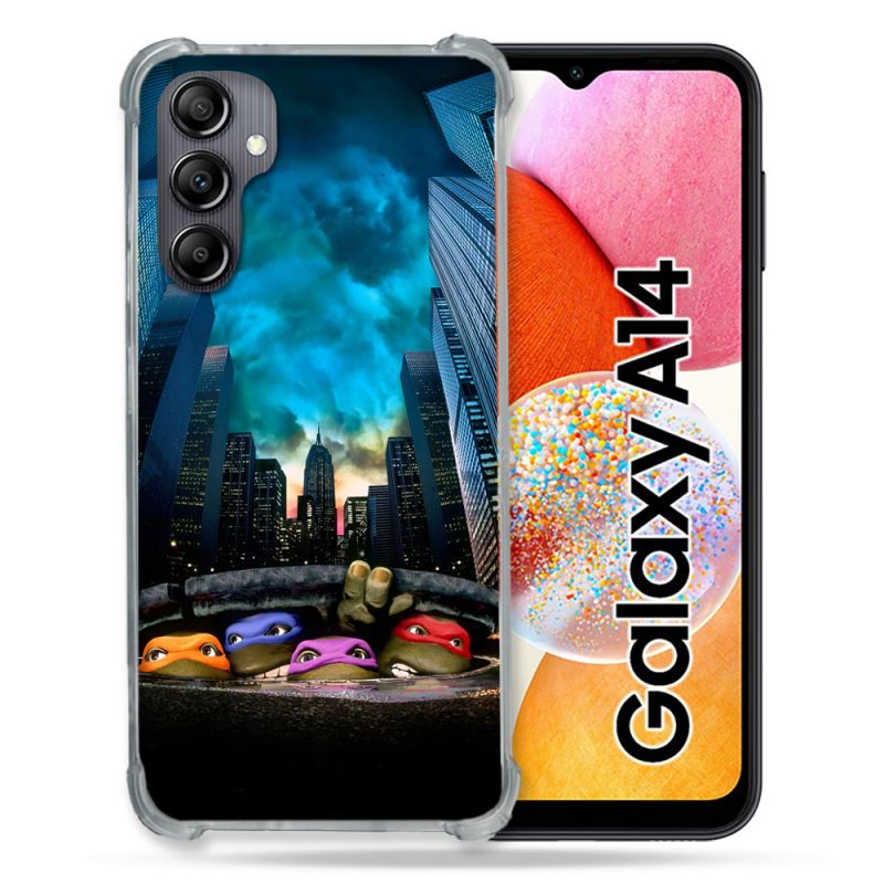 Coque Pour Samsung Galaxy A14 4G / 5G Tortue Ninja Ville