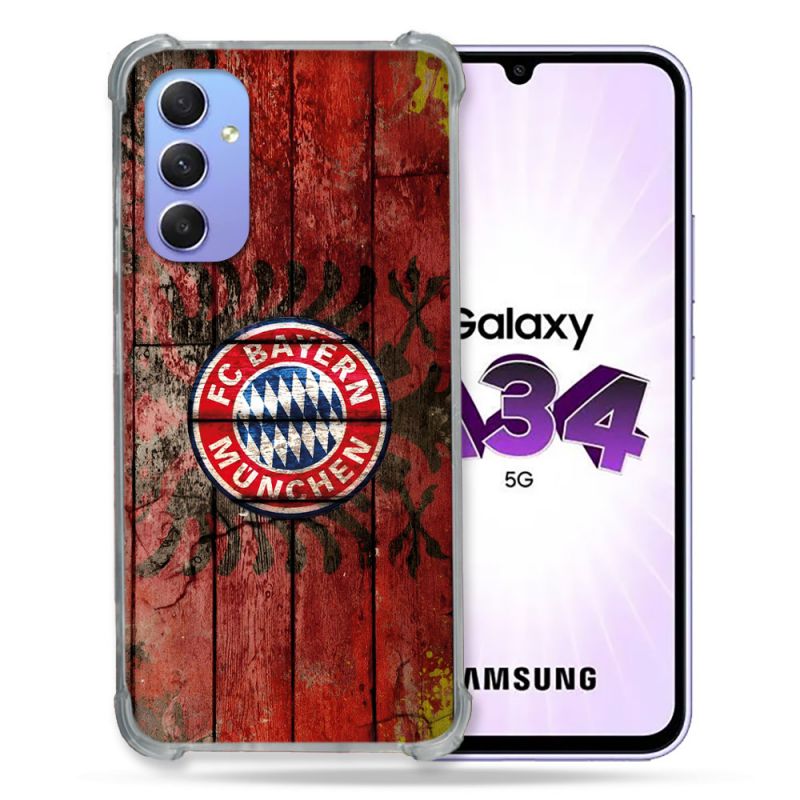 Coque Pour Samsung Galaxy A34 5G Foot Bayern Munich Drapeau