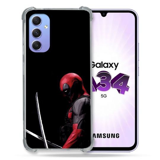 Coque Pour Samsung Galaxy A34 5G Deadpool Epee