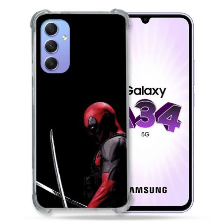 Coque Pour Samsung Galaxy A34 5G Deadpool Epee