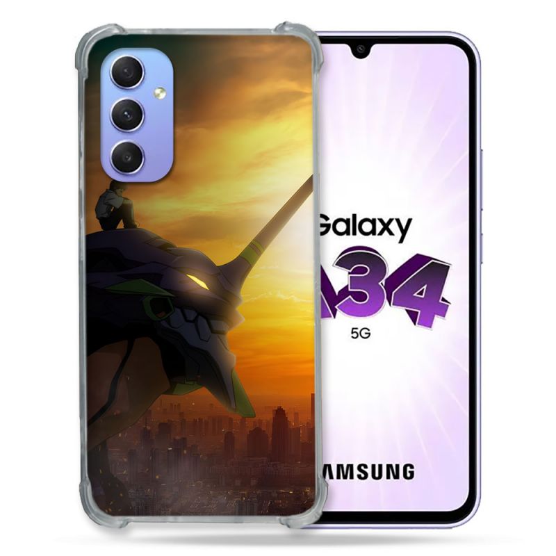 Coque Pour Samsung Galaxy A34 5G Manga Evangelion