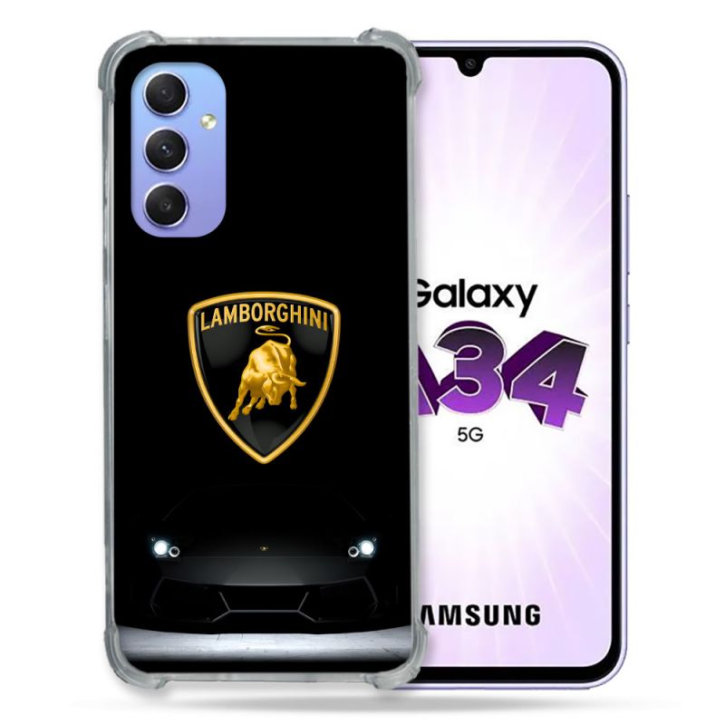 Coque Pour Samsung Galaxy A34 5G Lamborghini Noir