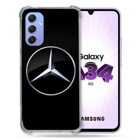 Coque Pour Samsung Galaxy A34 5G Mercedes Carbone