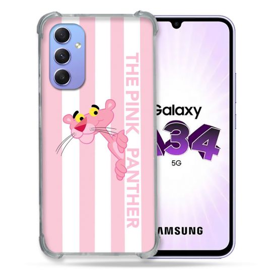 Coque Pour Samsung Galaxy A34 5G Panthere Rose
