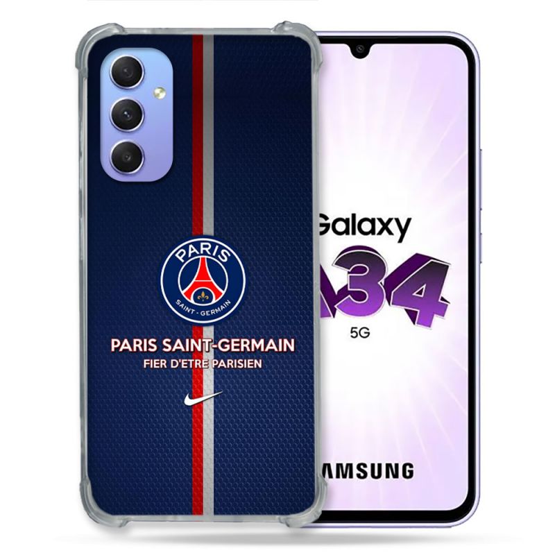Coque Pour Samsung Galaxy A34 5G Foot PSG Fier
