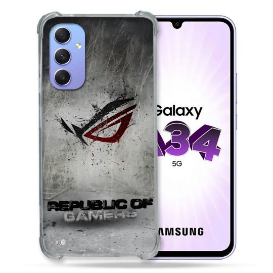 Coque Pour Samsung Galaxy A34 5G ROG Gris