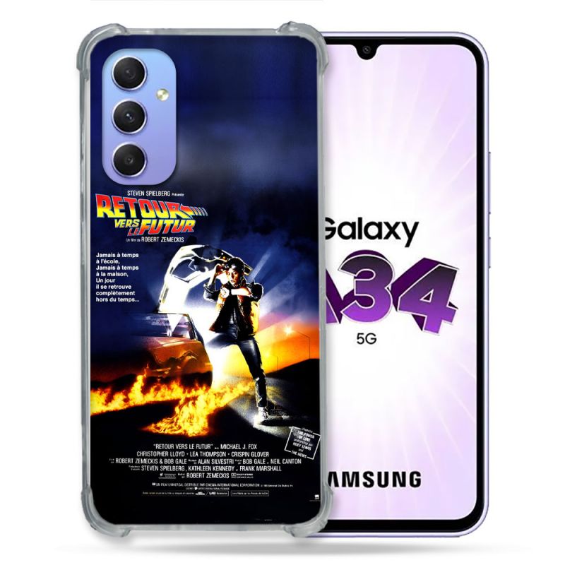 Coque Pour Samsung Galaxy A34 5G Retour Vers Le Futur Affiche