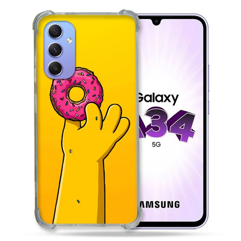 Coque Pour Samsung Galaxy A34 5G Simpson Donuts