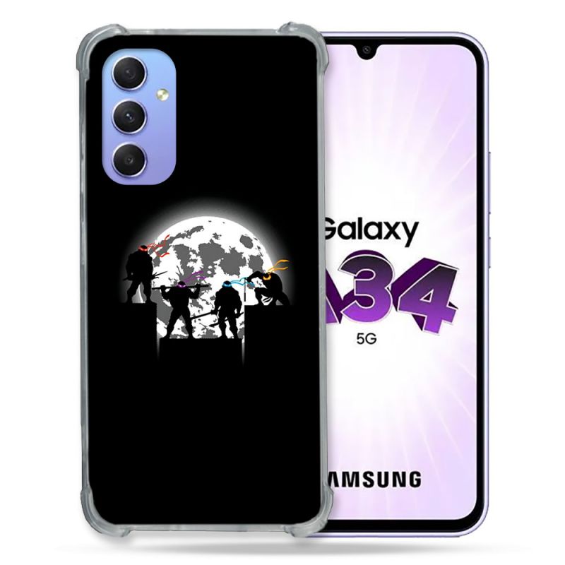 Coque Pour Samsung Galaxy A34 5G Tortue Ninja Ombre
