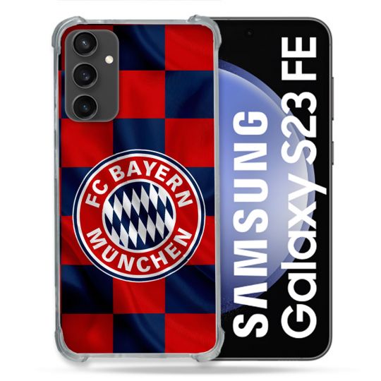 Coque Pour Samsung Galaxy S23 FE Foot Bayern Munich Carreaux