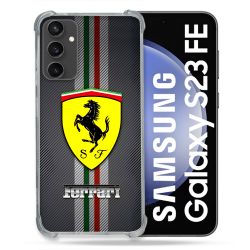Coque Pour Samsung Galaxy S23 FE Ferrari Carbone