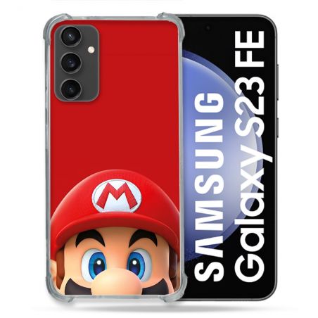 Coque Pour Samsung Galaxy S23 FE Mario Rouge