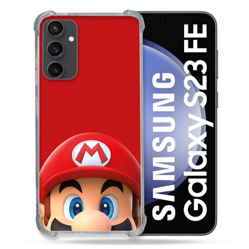 Coque Pour Samsung Galaxy S23 FE Mario Rouge