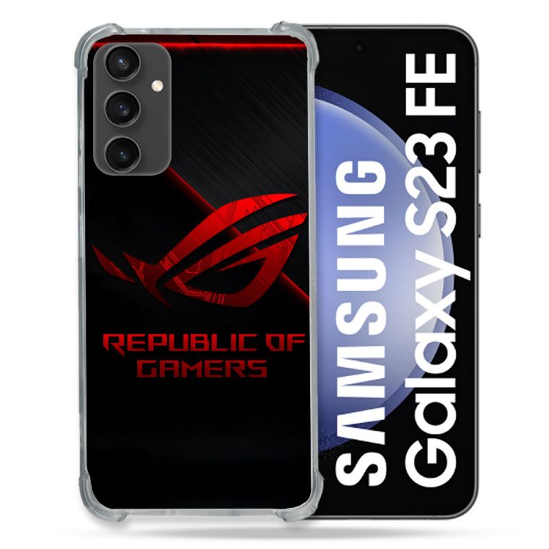 Coque Pour Samsung Galaxy S23 FE ROG Rouge