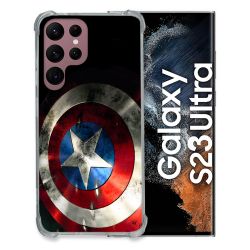 Coque Pour Samsung Galaxy S23 Ultra Captain America Bouclier