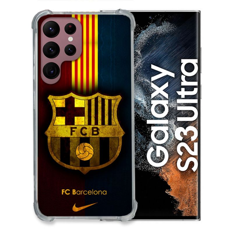 Coque Pour Samsung Galaxy S23 Ultra Foot FC Barcelone Vintage