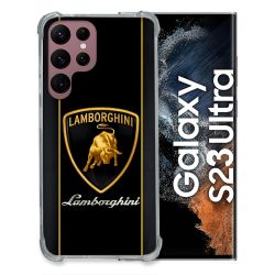 Coque Pour Samsung Galaxy S23 Ultra Lamborghini Carbone