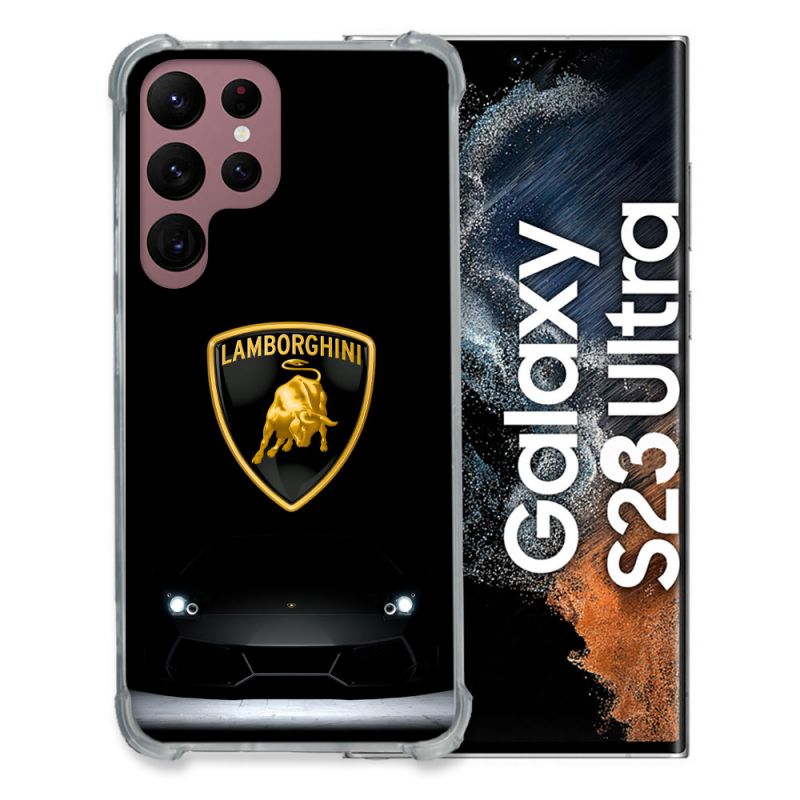 Coque Pour Samsung Galaxy S23 Ultra Lamborghini Noir