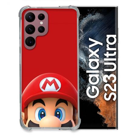 Coque Pour Samsung Galaxy S23 Ultra Mario Rouge