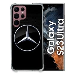 Coque Pour Samsung Galaxy S23 Ultra Mercedes Carbone