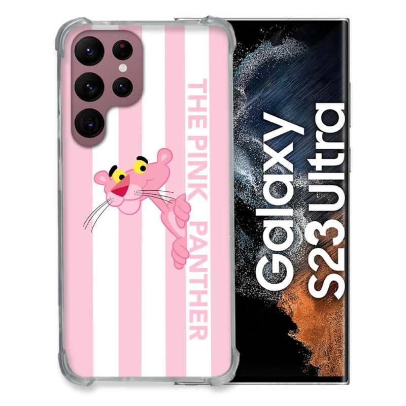 Coque Pour Samsung Galaxy S23 Ultra Panthere Rose