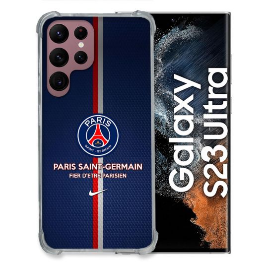 Coque Pour Samsung Galaxy S23 Ultra Foot PSG Fier