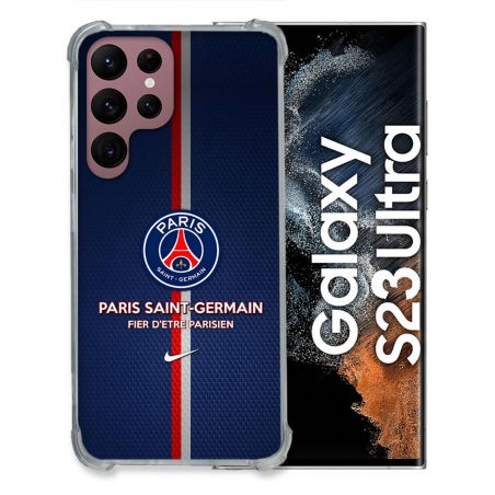 Coque Pour Samsung Galaxy S23 Ultra Foot PSG Fier