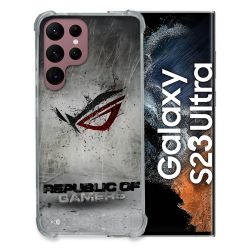 Coque Pour Samsung Galaxy S23 Ultra ROG Gris