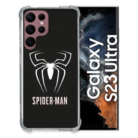 Coque Pour Samsung Galaxy S23 Ultra Spiderman Logo