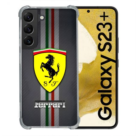 Coque Pour Samsung Galaxy S23 Plus Ferrari Carbone