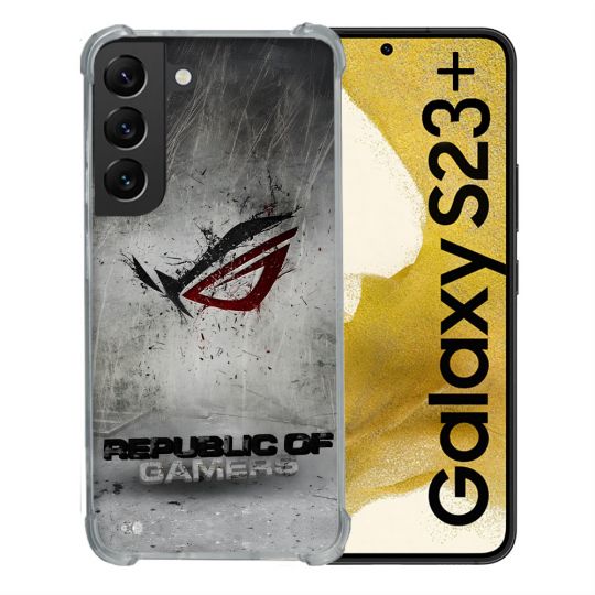 Coque Pour Samsung Galaxy S23 Plus ROG Gris