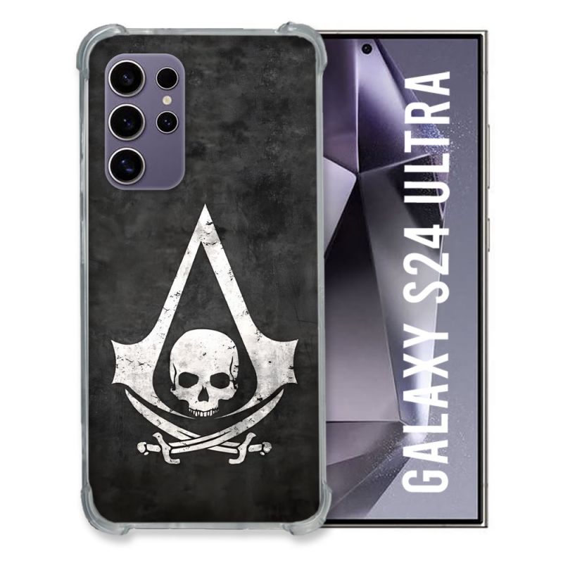 Coque Pour Samsung Galaxy S24 Ultra Assassin Creed Tete Mort