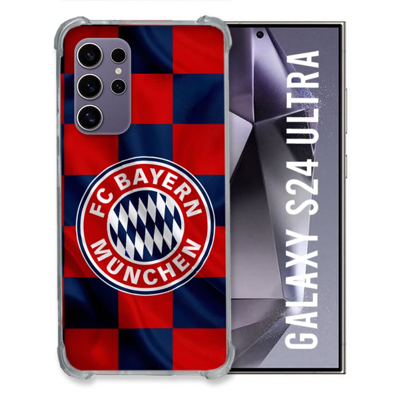 Coque Pour Samsung Galaxy S24 Ultra Foot Bayern Munich Carreaux