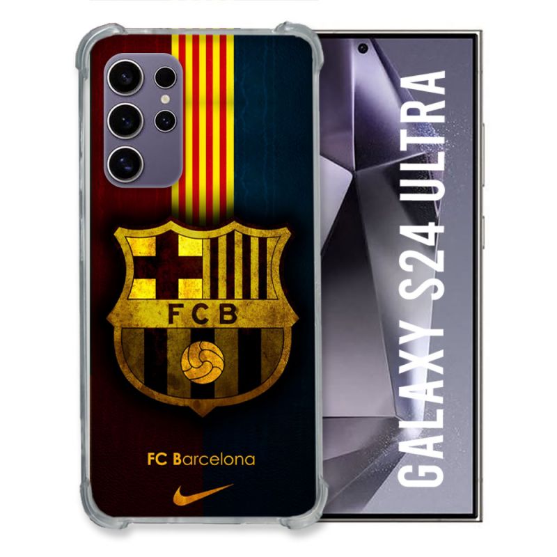Coque Pour Samsung Galaxy S24 Ultra Foot FC Barcelone Vintage
