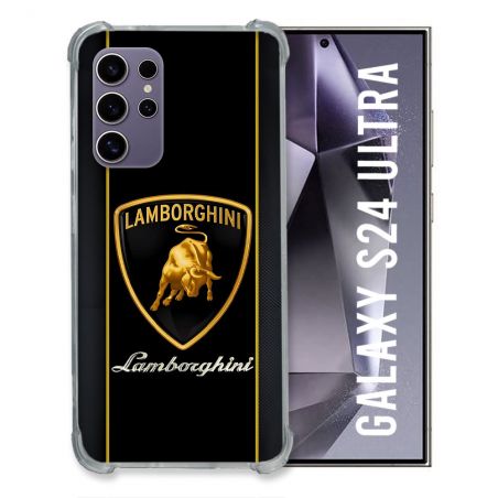 Coque Pour Samsung Galaxy S24 Ultra Lamborghini Carbone