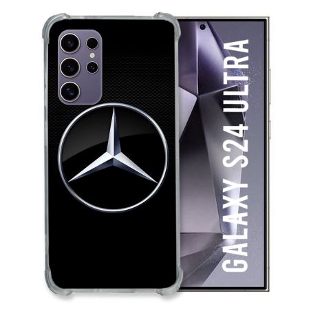 Coque Pour Samsung Galaxy S24 Ultra Mercedes Carbone